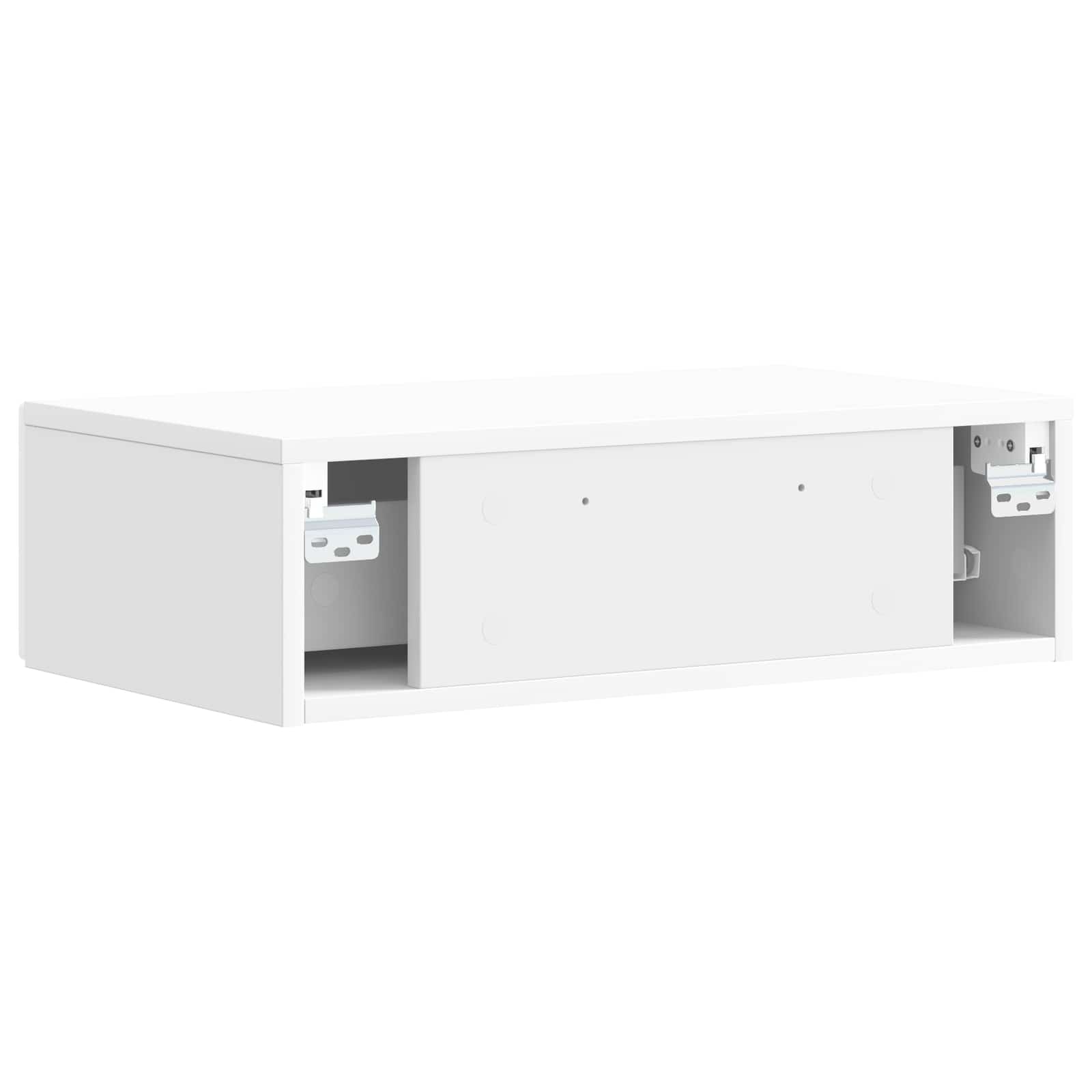 Tavolino da Parete Laterale Bianco Lucido 87,5 x 34,5 x 17 cm | homemem39