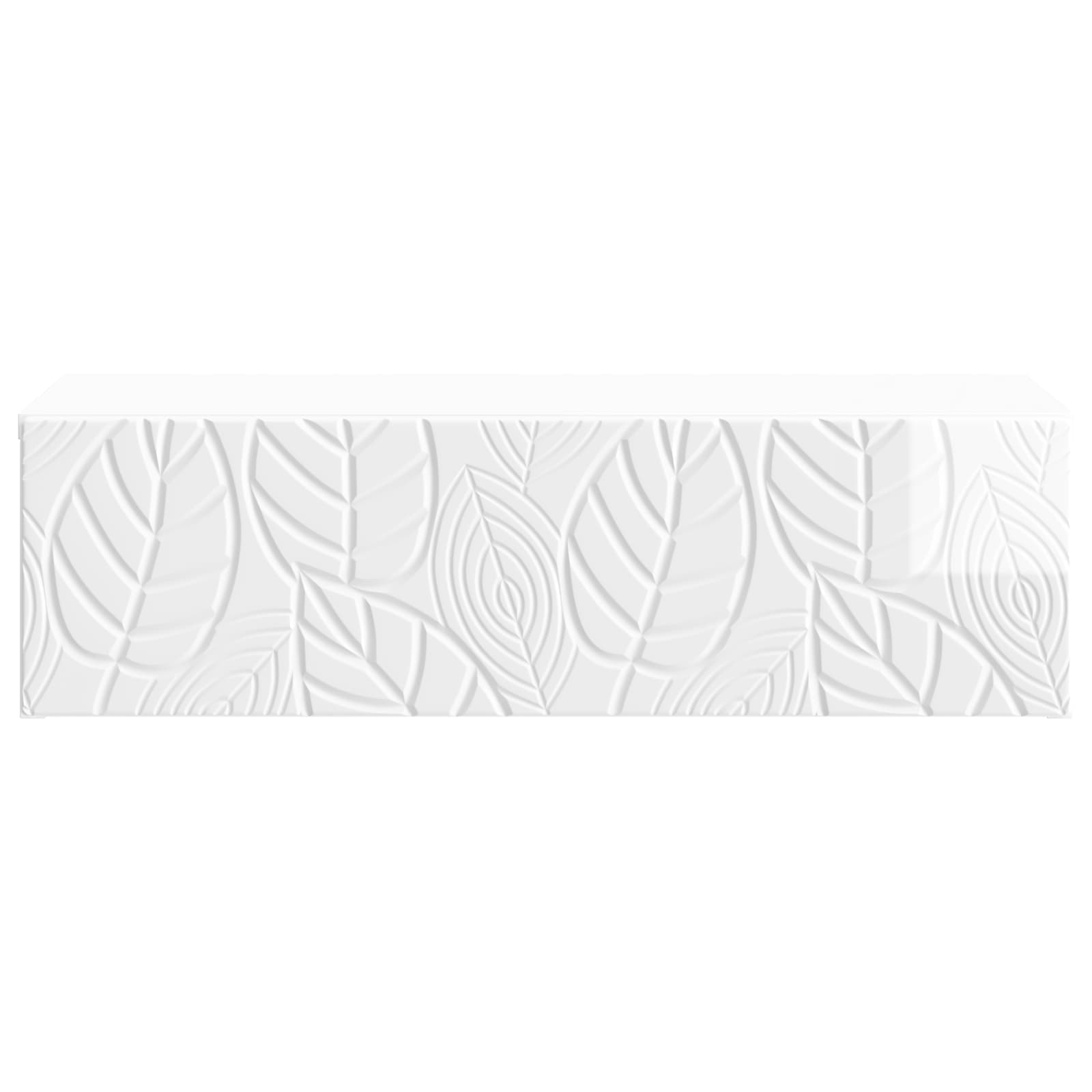 Tavolino da Parete Laterale Bianco Lucido 87,5 x 34,5 x 17 cm | homemem39