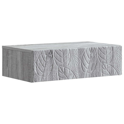 Tavolino da Parete Laterale Sonoma grigio 87,5 x 34,5 x 17 cm | homemem39