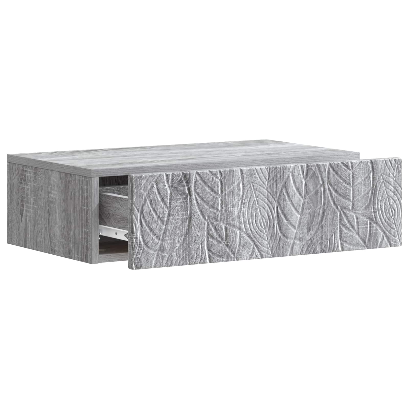 Tavolino da Parete Laterale Sonoma grigio 87,5 x 34,5 x 17 cm | homemem39