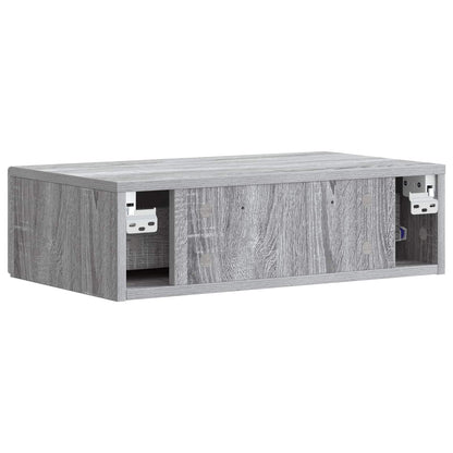 Tavolino da Parete Laterale Sonoma grigio 87,5 x 34,5 x 17 cm | homemem39