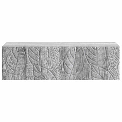 Tavolino da Parete Laterale Sonoma grigio 87,5 x 34,5 x 17 cm | homemem39