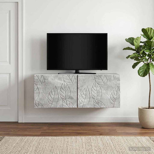 Mobile Porta TV da Muro 98 x 41 x 30 cm Grigio Cemento | homemem39