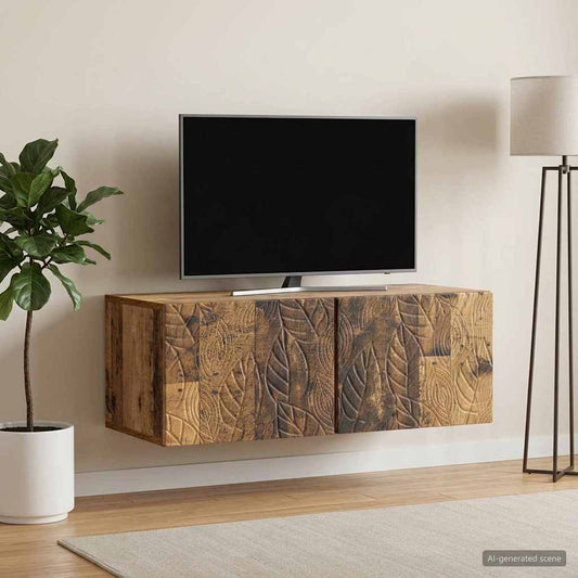 Mobile Porta TV da Muro 59,5 x 31 cm Legno antico | homemem39