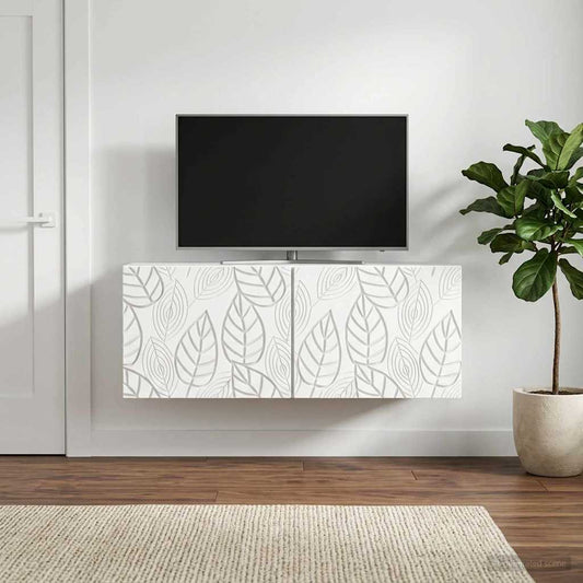 Mobile Porta TV da Muro 98 x 31 cm Bianco Legno ingegnerizzato | homemem39