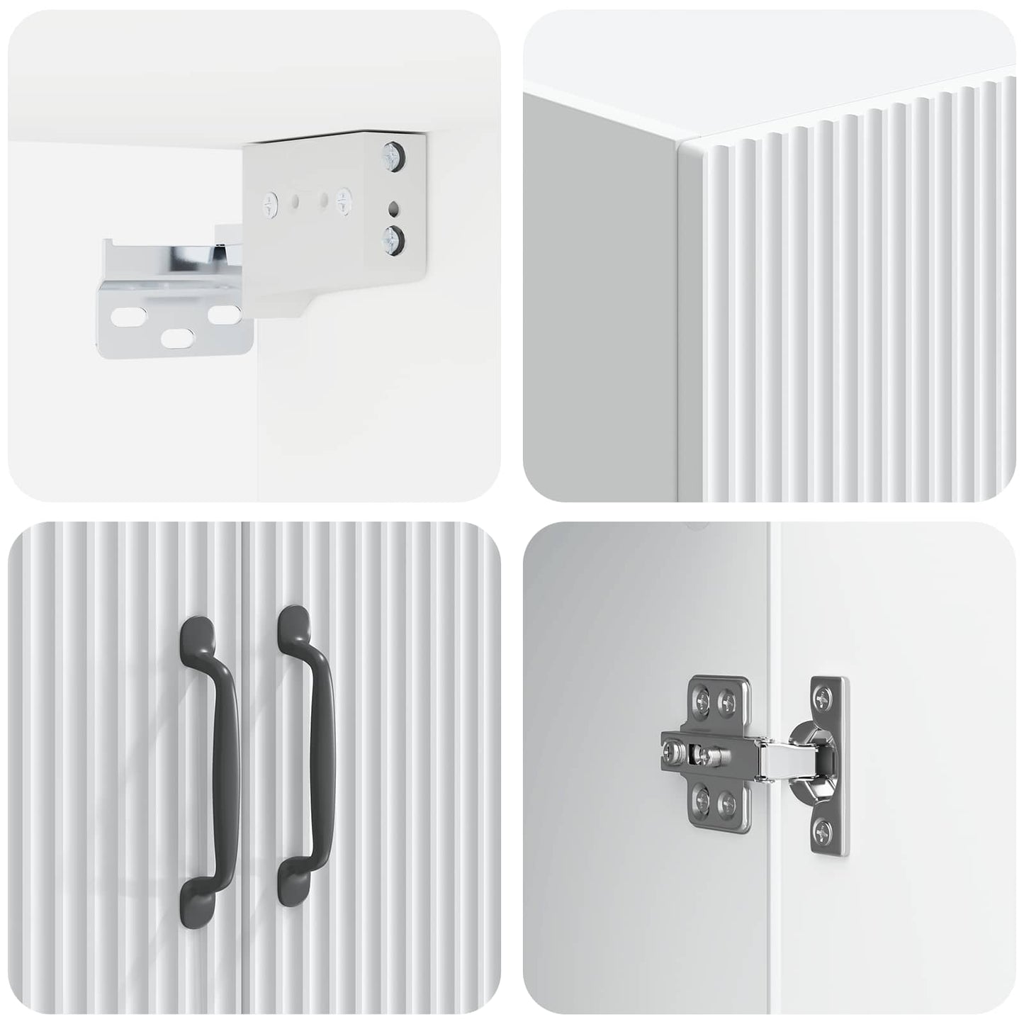 Mobiletto a muro Bianco 66 x 34,5 x 90 cm Legno ingegnerizzato | homemem39