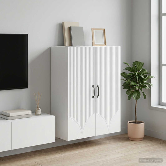 Mobiletto a muro Bianco 66 x 34,5 x 90 cm Legno ingegnerizzato
