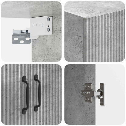 Mobiletto a muro Grigio Cemento 66 x 34,5 x 90 cm | homemem39