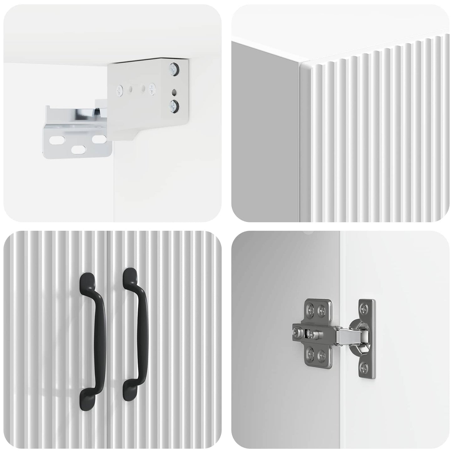 Mobiletto a muro Bianco Lucido 66 x 34,5 x 90 cm | homemem39
