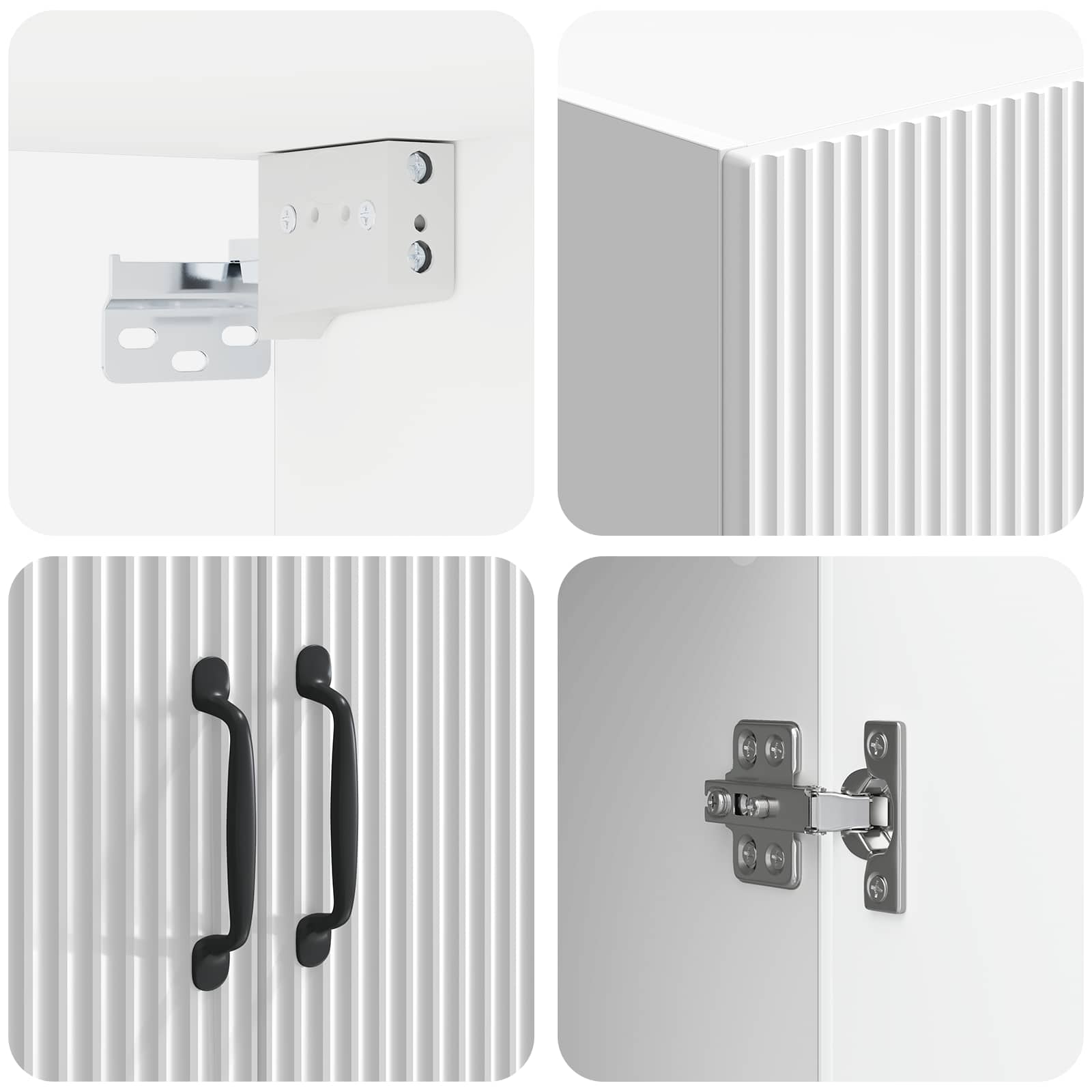 Mobiletto a muro Bianco Lucido 66 x 34,5 x 90 cm | homemem39