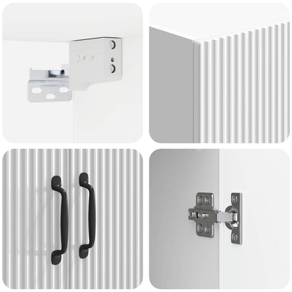 Mobiletto a muro Bianco Lucido 66 x 34,5 x 90 cm | homemem39
