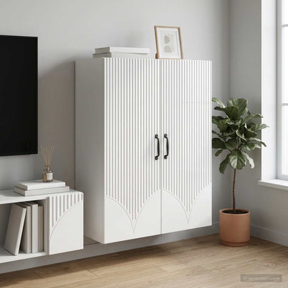 Mobiletto a muro Bianco Lucido 66 x 34,5 x 90 cm | homemem39