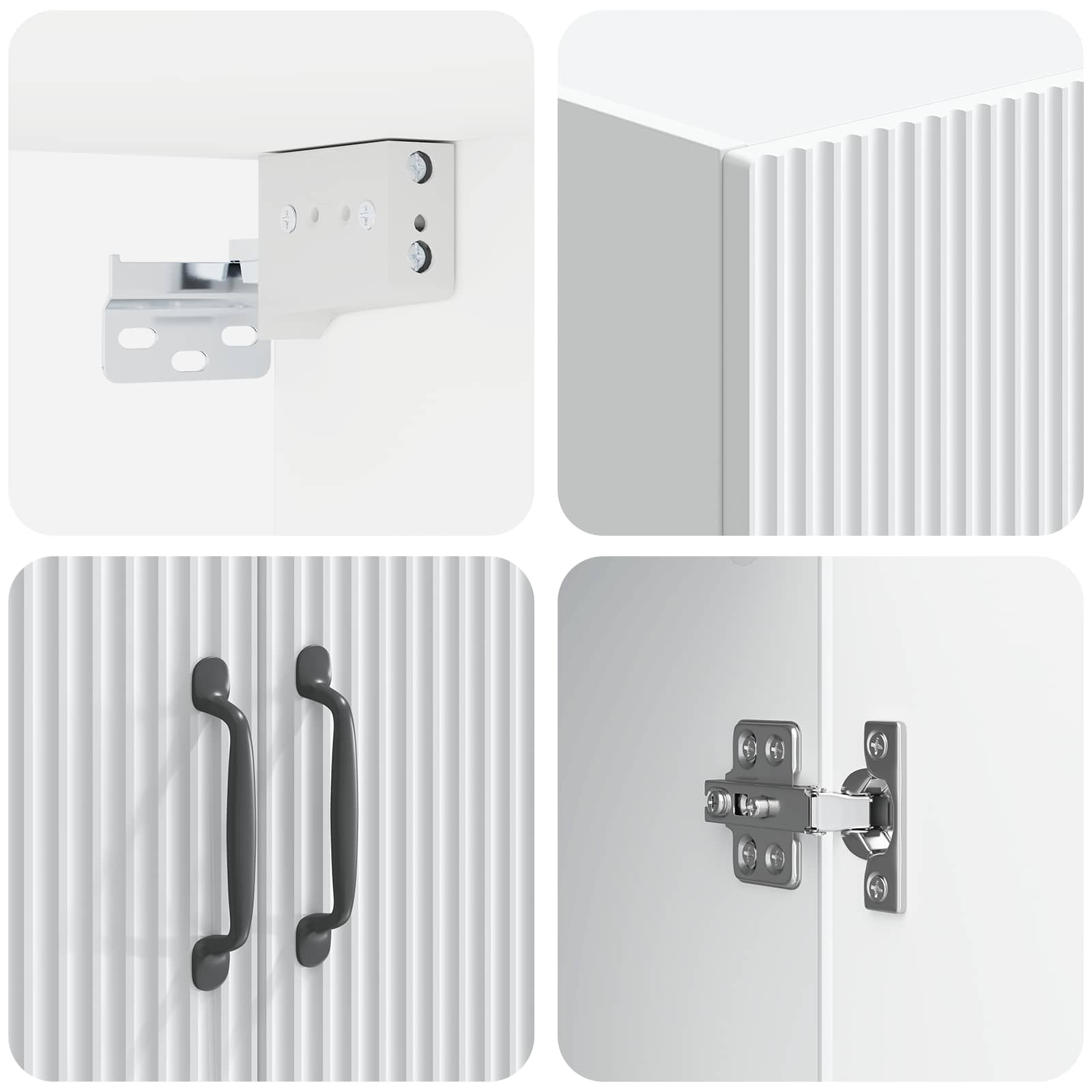 Mobiletto a muro Bianco 59 x 31 x 60 cm Legno ingegnerizzato | homemem39