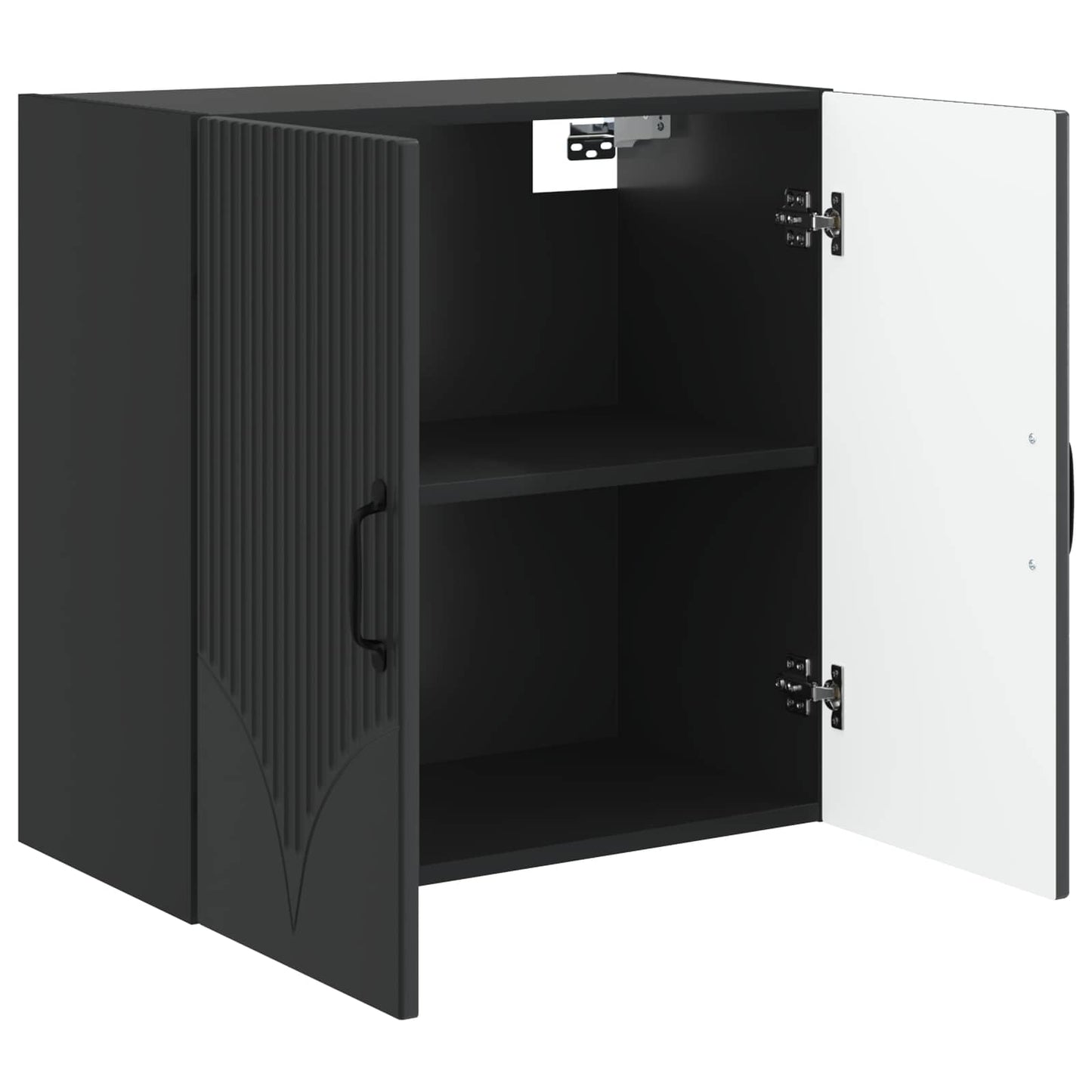Mobiletto a muro Nero 59 x 31 x 60 cm Legno ingegnerizzato | homemem39