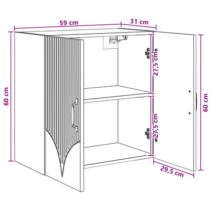Mobiletto a muro Legno antico 59 x 31 x 60 cm | homemem39