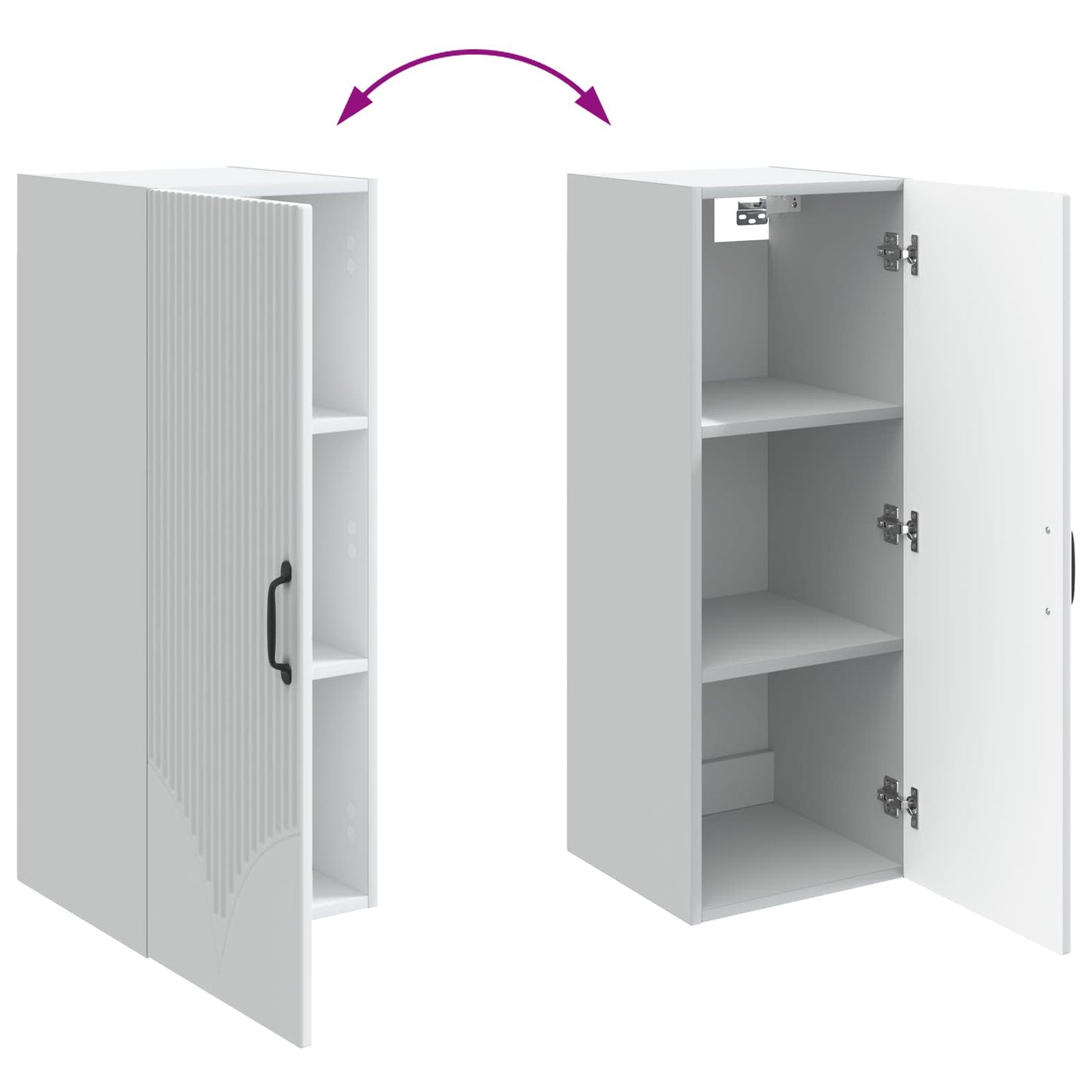 Mobiletto a muro Bianco 33 x 34,5 x 90 cm Legno ingegnerizzato | homemem39