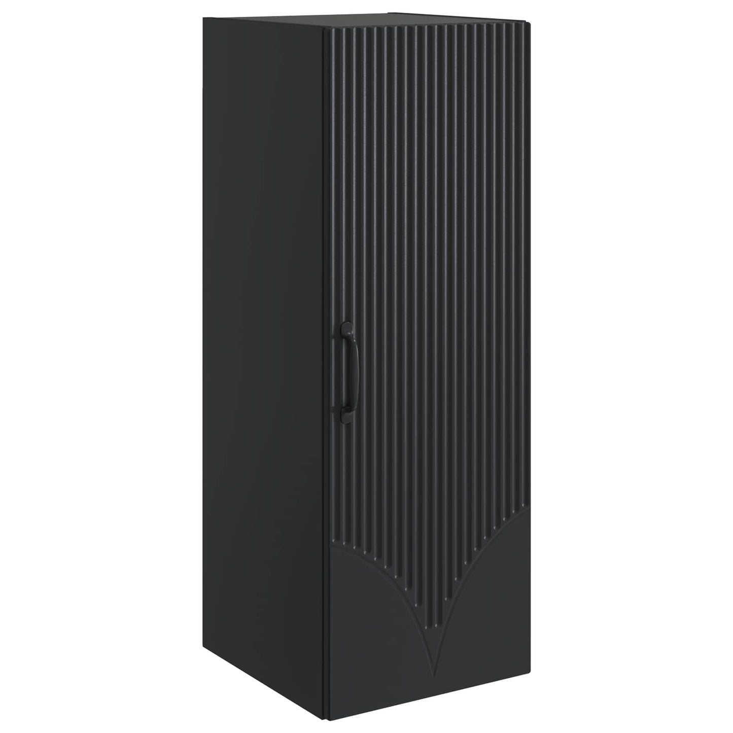 Mobiletto a muro Nero 33 x 34,5 x 90 cm Legno ingegnerizzato | homemem39
