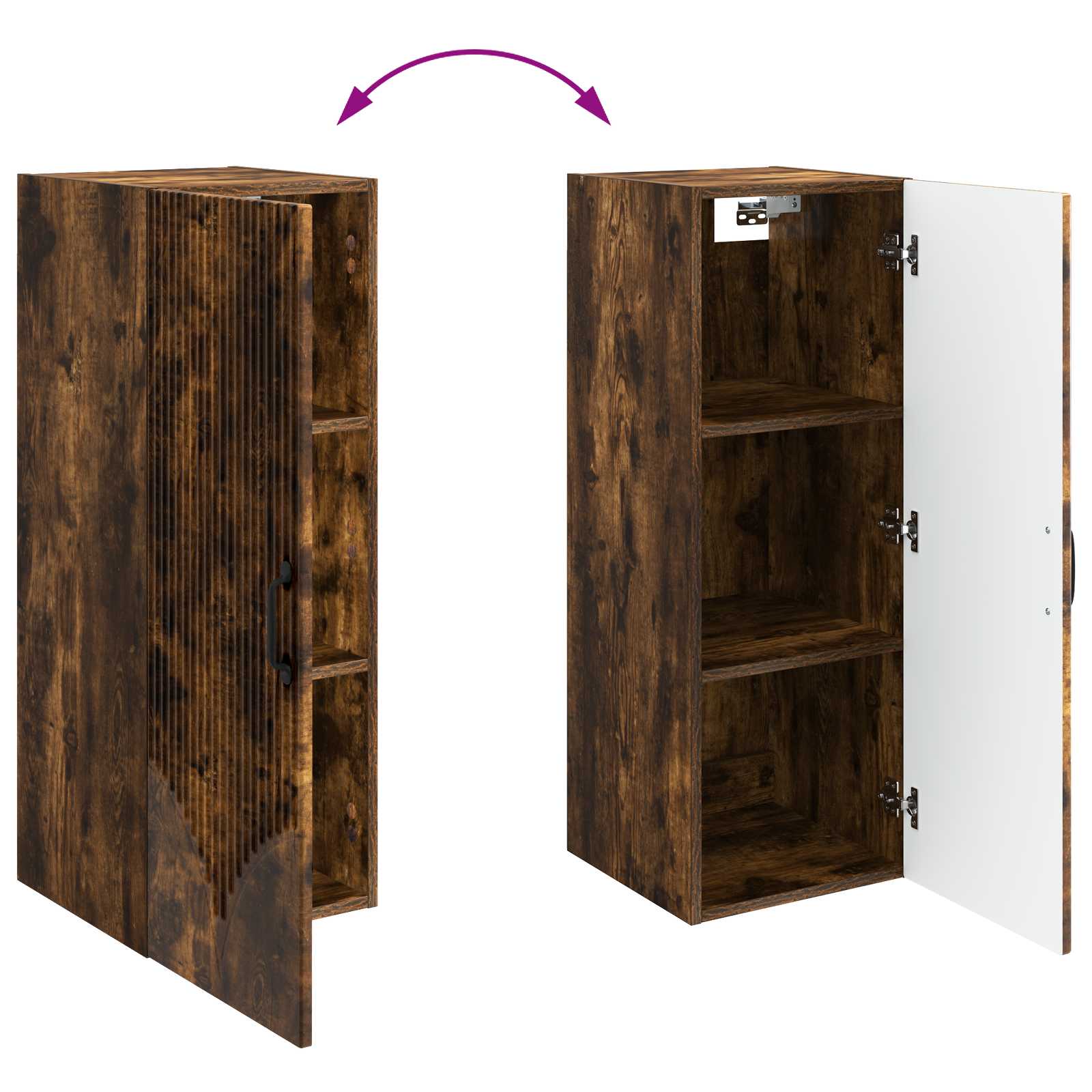 Mobiletto a muro Rovere Fumo 33 x 34,5 x 90 cm | homemem39