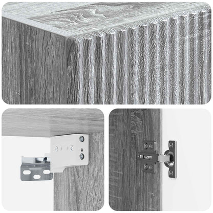 Mobiletto a muro Sonoma grigio 33 x 34,5 x 90 cm | homemem39