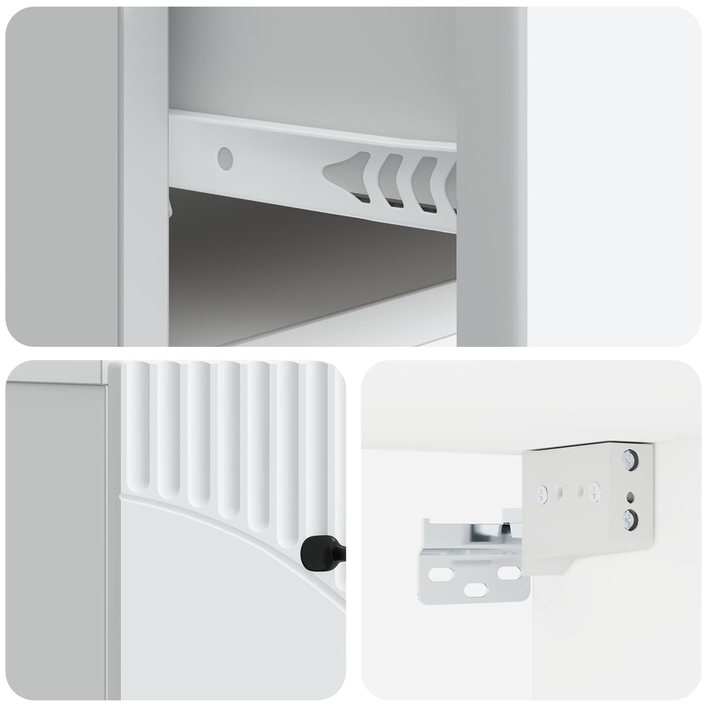 Mobiletto da notte a muro con cassetto Bianco 34,5 x 33 x 20 cm | homemem39