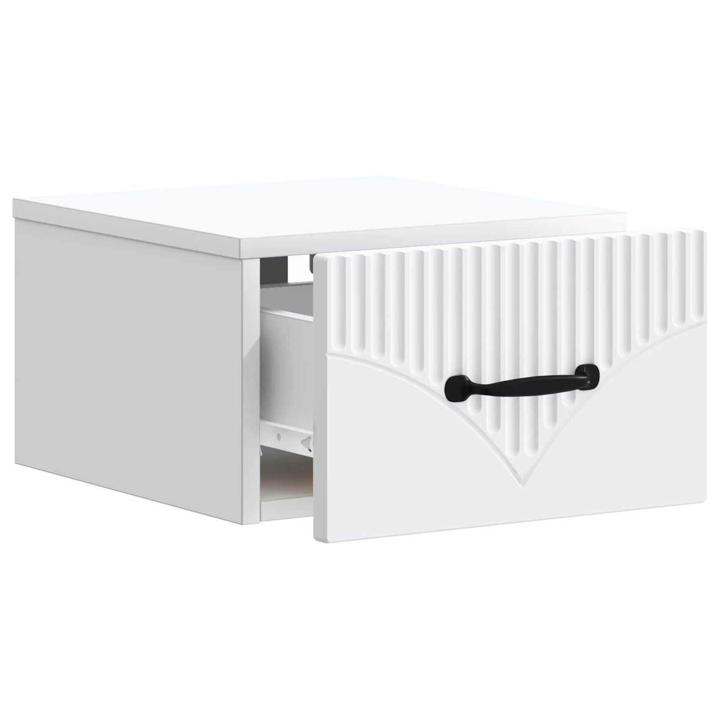Mobiletto da notte a muro con cassetto Bianco 34,5 x 33 x 20 cm | homemem39