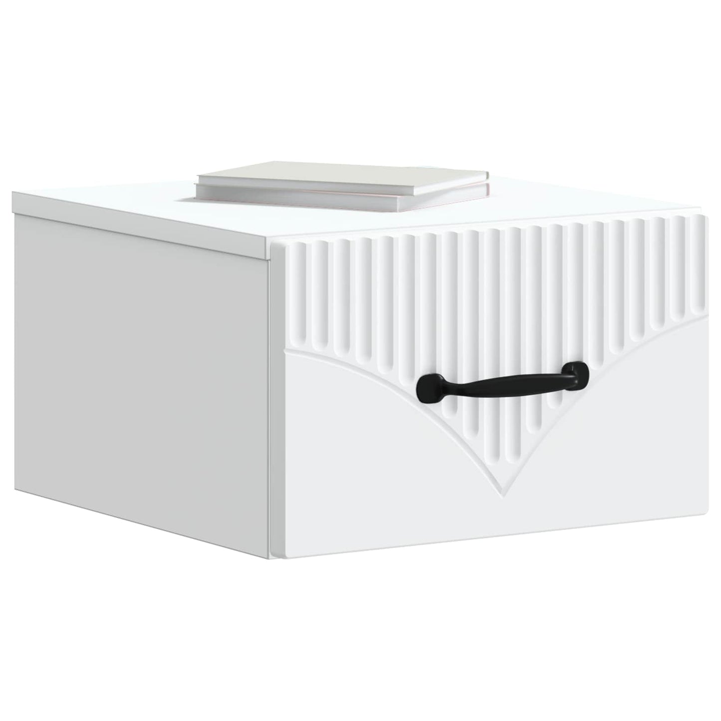 Mobiletto da notte a muro con cassetto Bianco 34,5 x 33 x 20 cm | homemem39