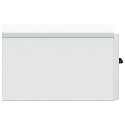 Mobiletto da notte a muro con cassetto Bianco 34,5 x 33 x 20 cm | homemem39