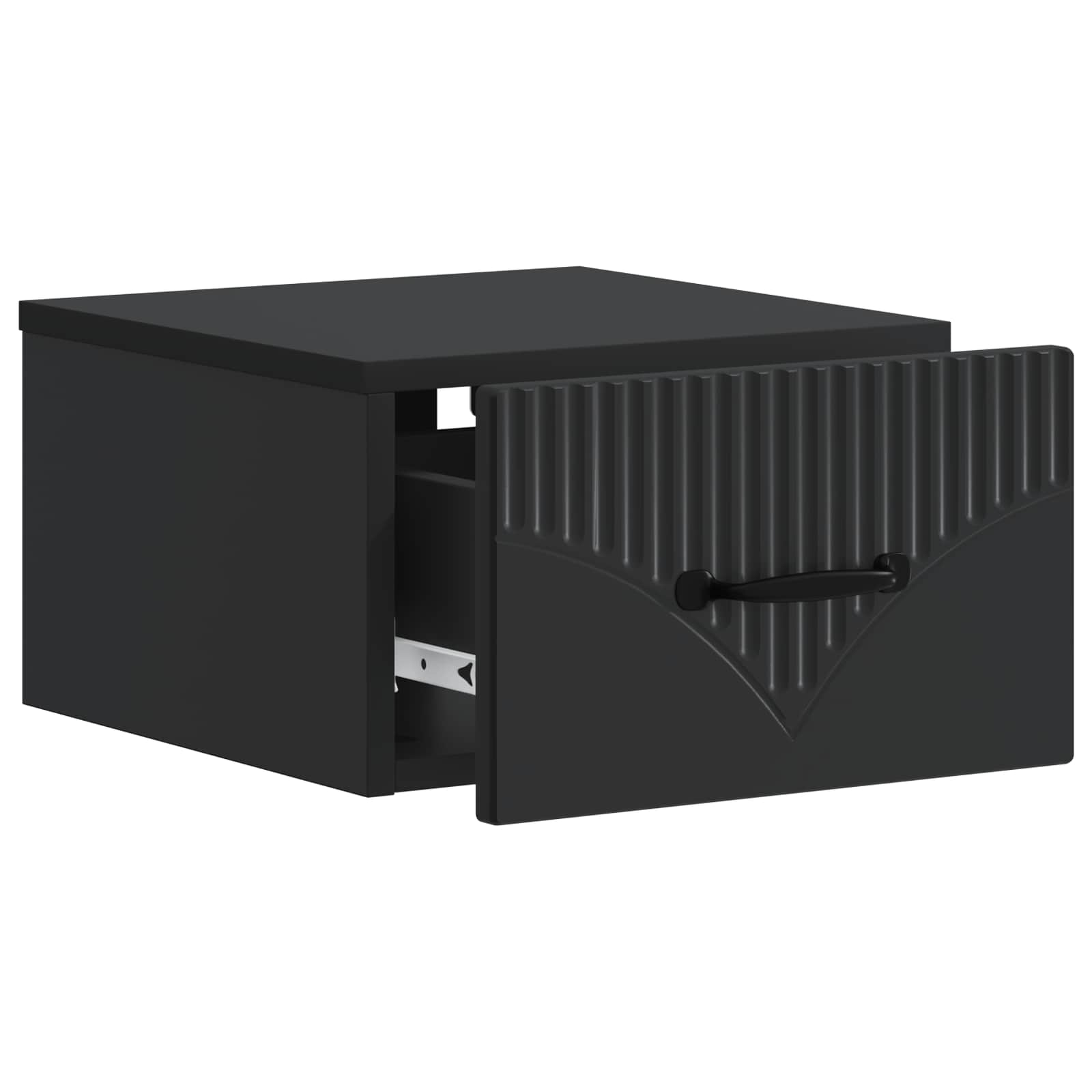Mobiletto da notte a muro 2 pcs Nero 34,5 x 33 x 20 cm | homemem39