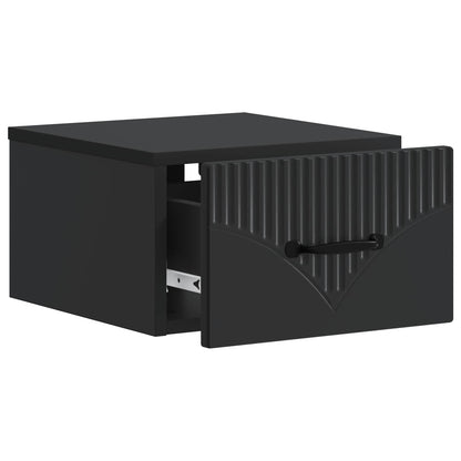 Mobiletto da notte a muro 2 pcs Nero 34,5 x 33 x 20 cm | homemem39