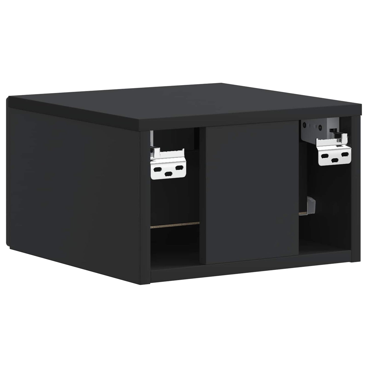 Mobiletto da notte a muro 2 pcs Nero 34,5 x 33 x 20 cm | homemem39