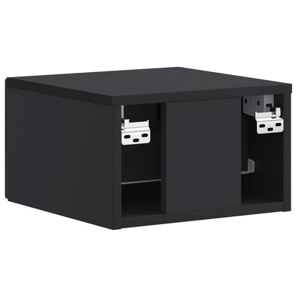 Mobiletto da notte a muro 2 pcs Nero 34,5 x 33 x 20 cm | homemem39