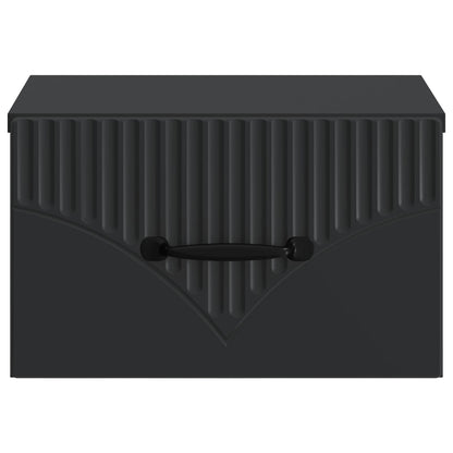 Mobiletto da notte a muro 2 pcs Nero 34,5 x 33 x 20 cm | homemem39
