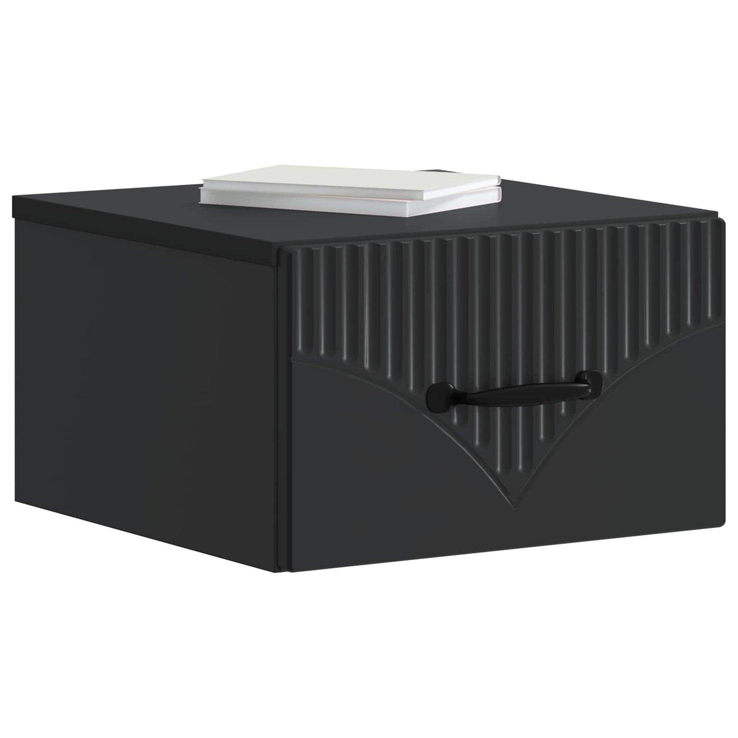 Mobiletto da notte a muro 2 pcs Nero 34,5 x 33 x 20 cm | homemem39