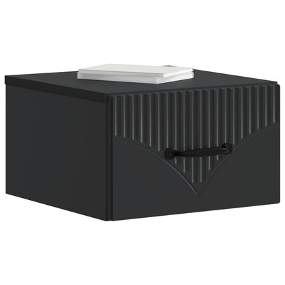 Mobiletto da notte a muro 2 pcs Nero 34,5 x 33 x 20 cm | homemem39