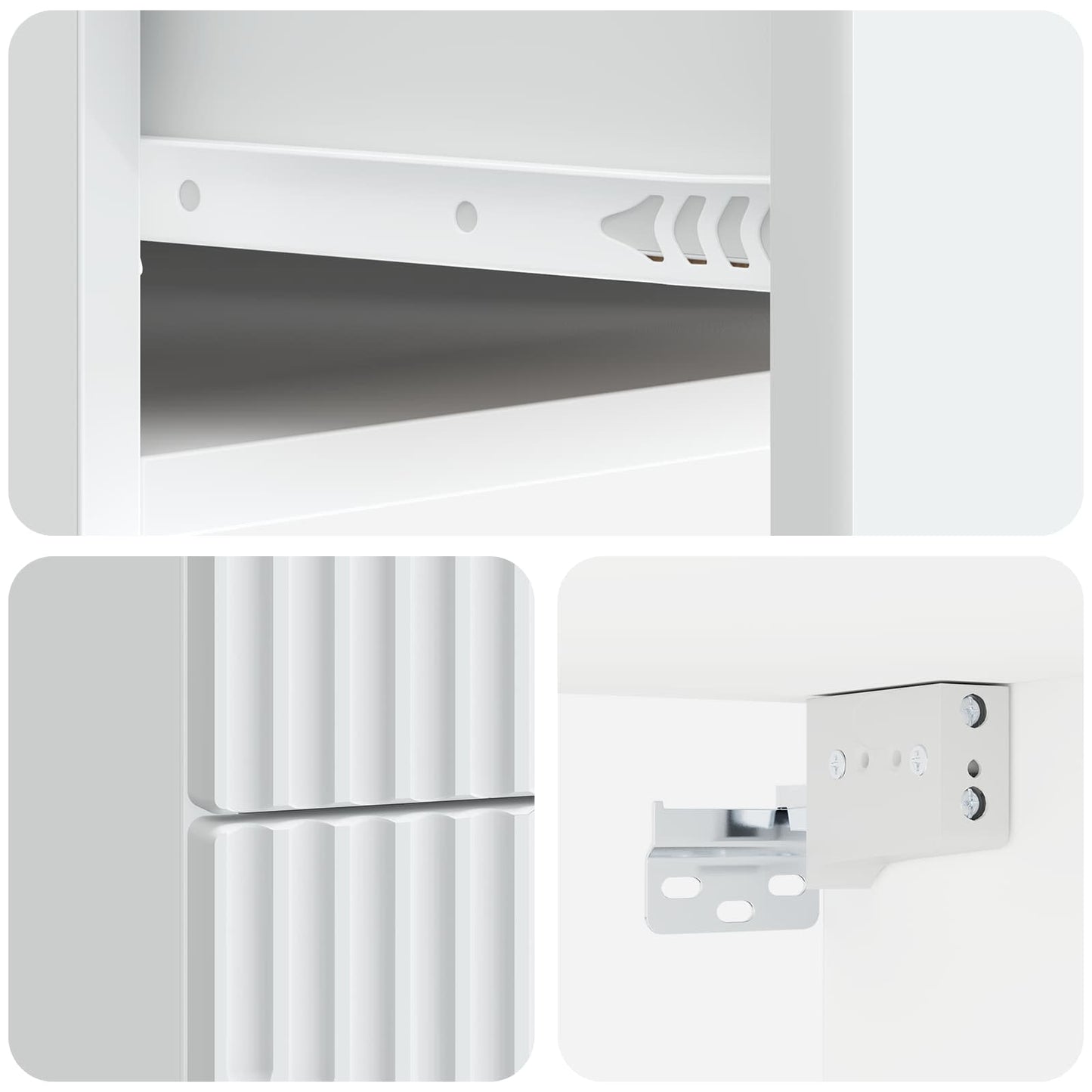 Mobiletto da notte a muro 2 pcs Bianco 34,5 x 33 x 40 cm | homemem39