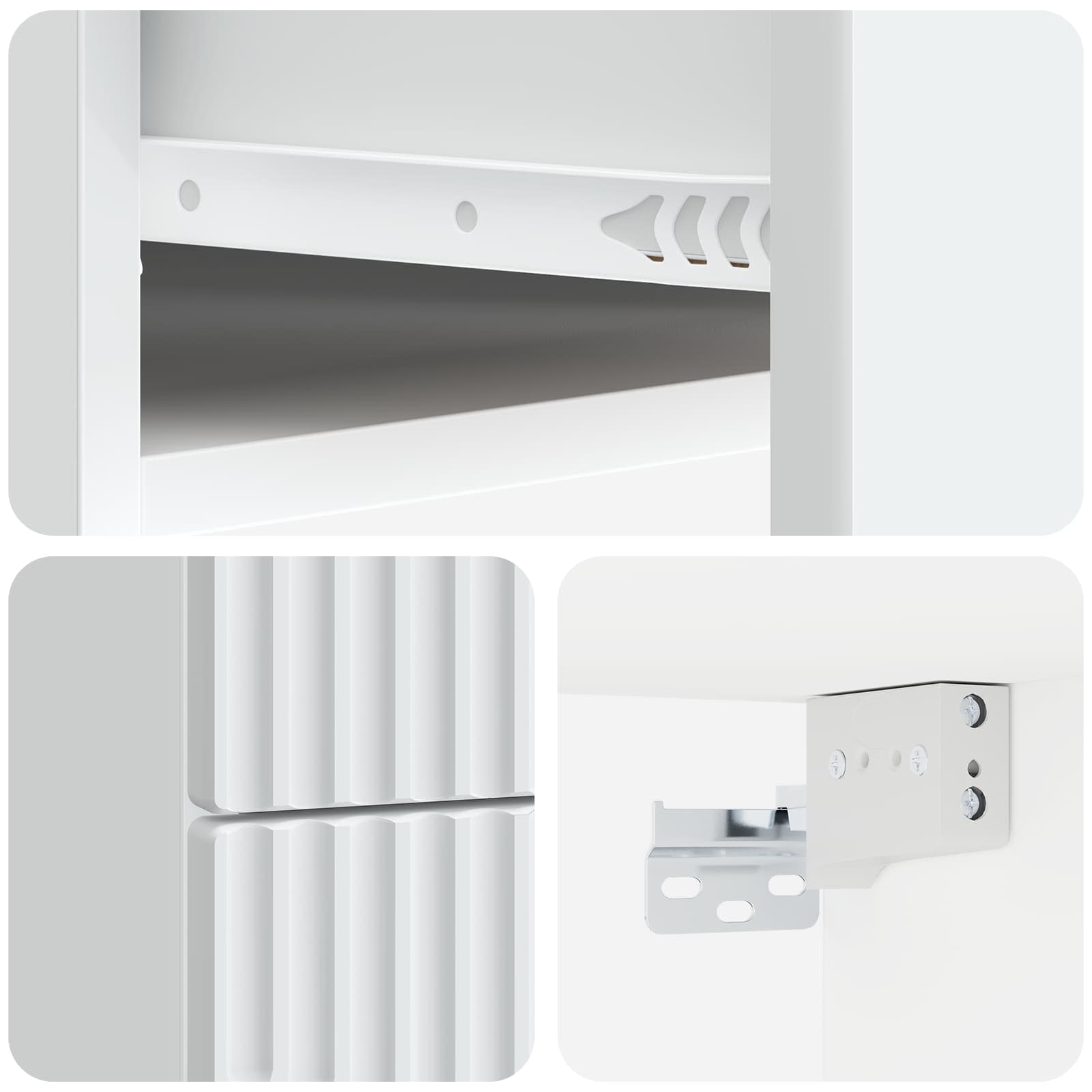 Mobiletto da notte a muro 2 pcs Bianco 34,5 x 33 x 40 cm | homemem39