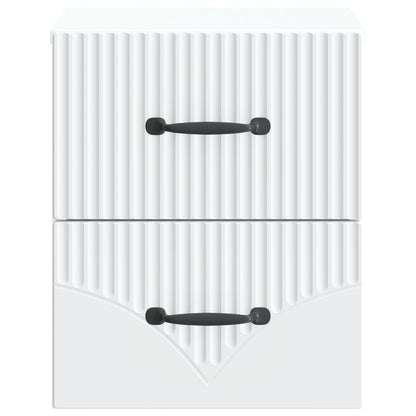 Mobiletto da notte a muro 2 pcs Bianco 34,5 x 33 x 40 cm | homemem39