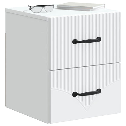 Mobiletto da notte a muro 2 pcs Bianco 34,5 x 33 x 40 cm | homemem39