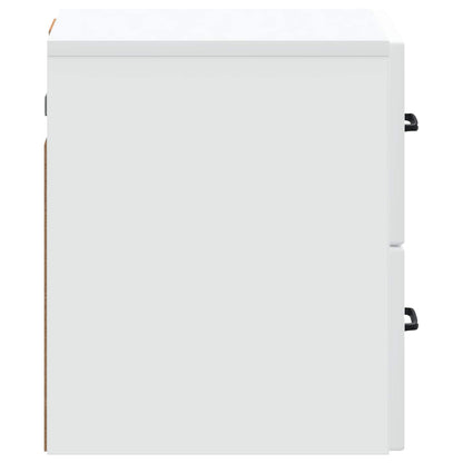 Mobiletto da notte a muro 2 pcs Bianco 34,5 x 33 x 40 cm | homemem39