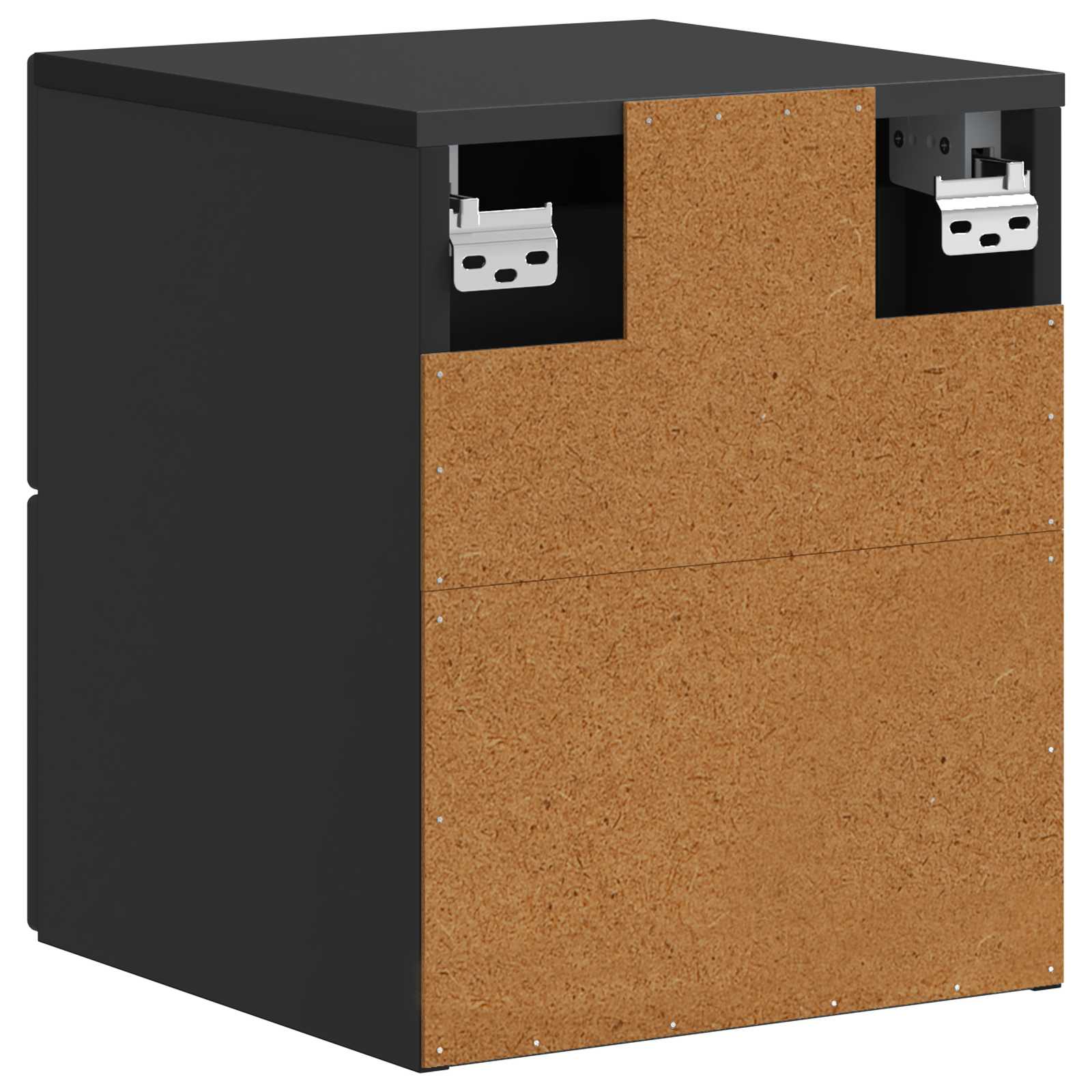 Mobiletto da notte a muro con cassetto Nero 34,5 x 33 x 40 cm | homemem39