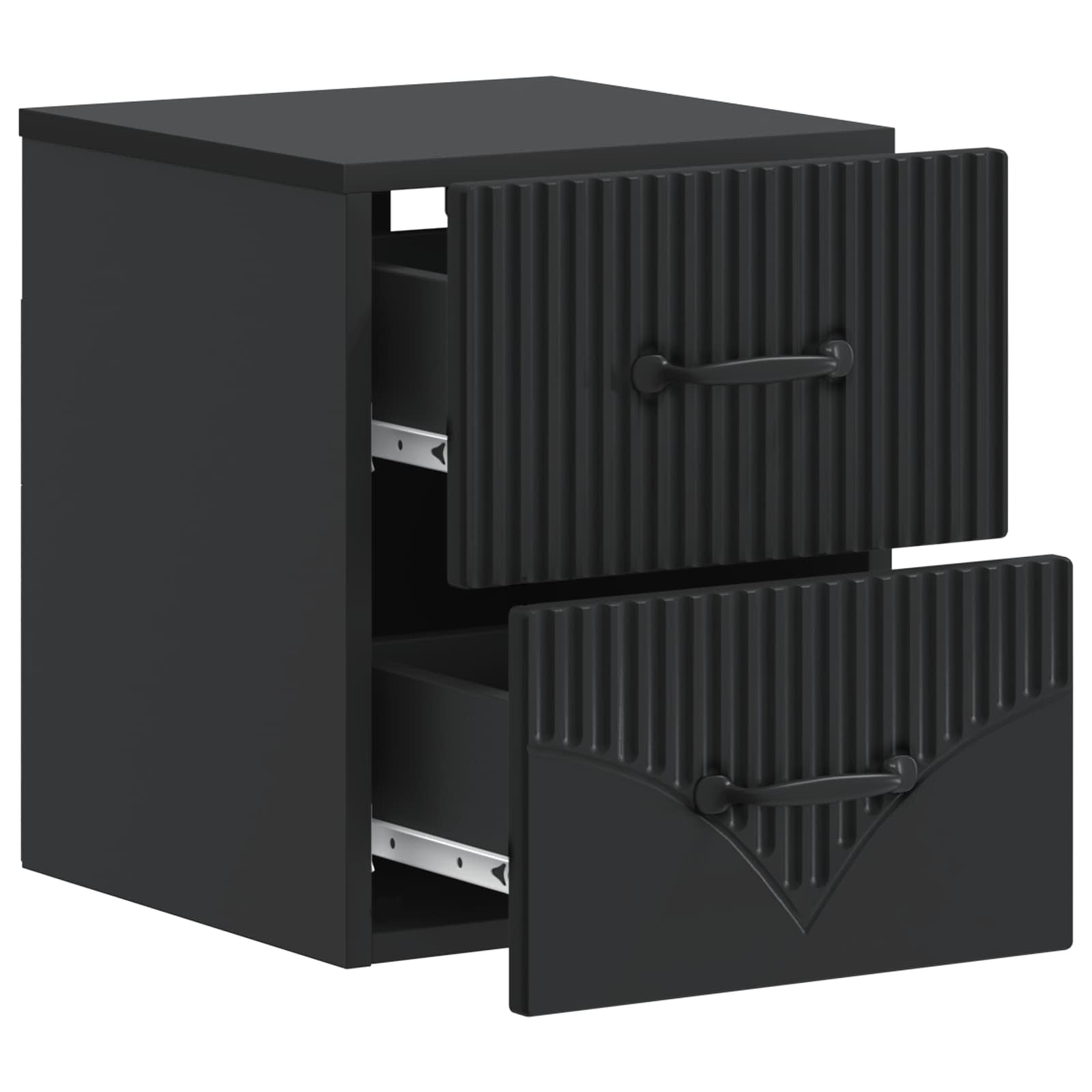 Mobiletto da notte a muro 2 pcs Nero 34,5 x 33 x 40 cm | homemem39