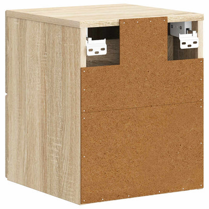 Mobiletto da notte a muro Rovere Sonoma 34,5 x 33 x 40 cm | homemem39