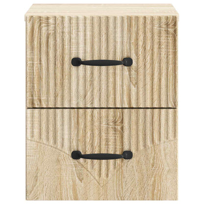 Mobiletto da notte a muro Rovere Sonoma 34,5 x 33 x 40 cm | homemem39