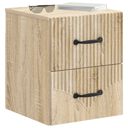 Mobiletto da notte a muro Rovere Sonoma 34,5 x 33 x 40 cm | homemem39