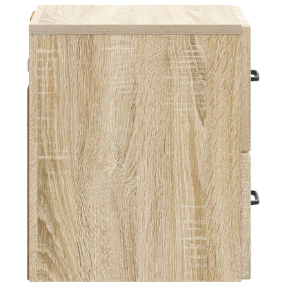 Mobiletto da notte a muro Rovere Sonoma 34,5 x 33 x 40 cm | homemem39