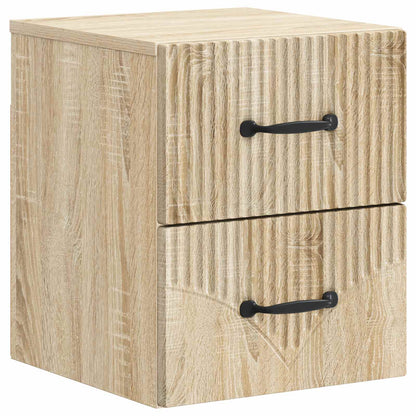 Mobiletto da notte a muro 2 pcs Rovere Sonoma 34,5 x 33 x 40 cm | homemem39