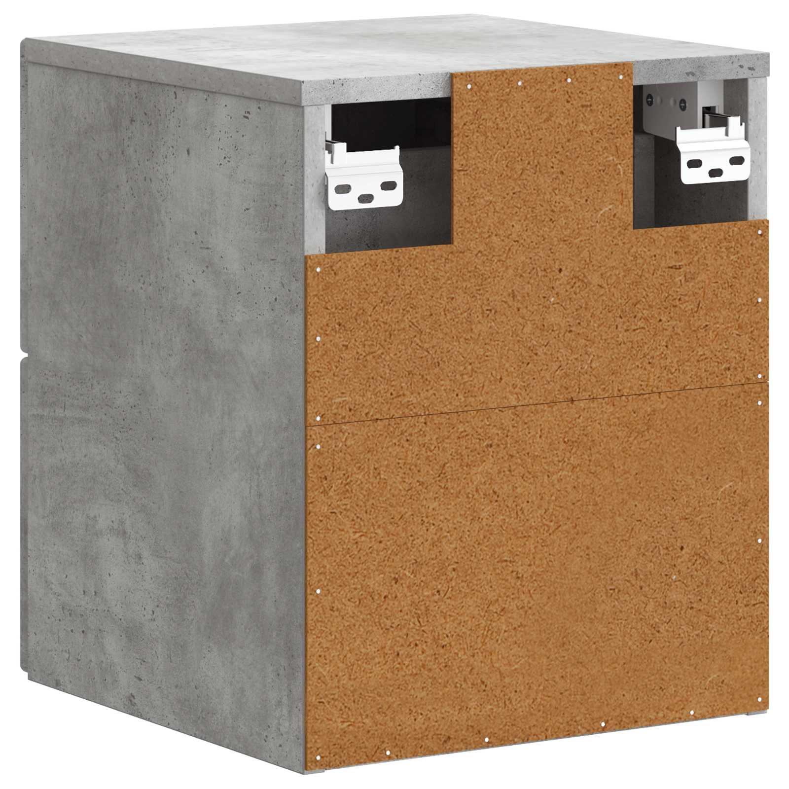 Mobiletto da notte a muro Grigio Cemento 34,5 x 33 x 40 cm | homemem39