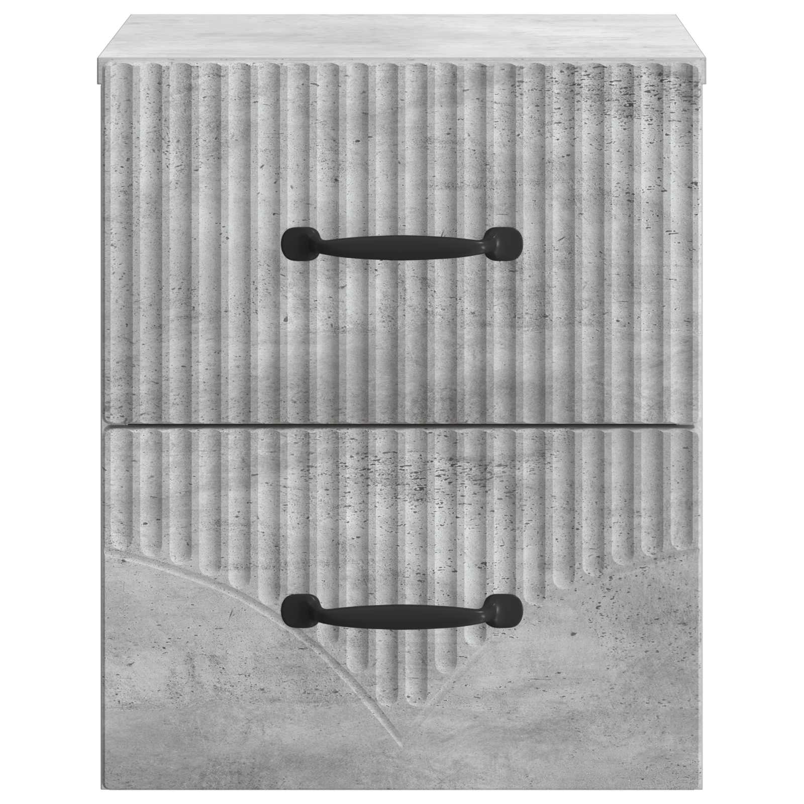 Mobiletto da notte a muro con cassetto 2 pcs Grigio Cemento | homemem39