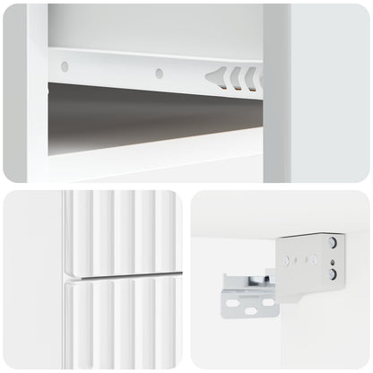 Mobiletto da notte a muro 2 pcs Bianco Lucido 34,5 x 33 x 40 cm | homemem39
