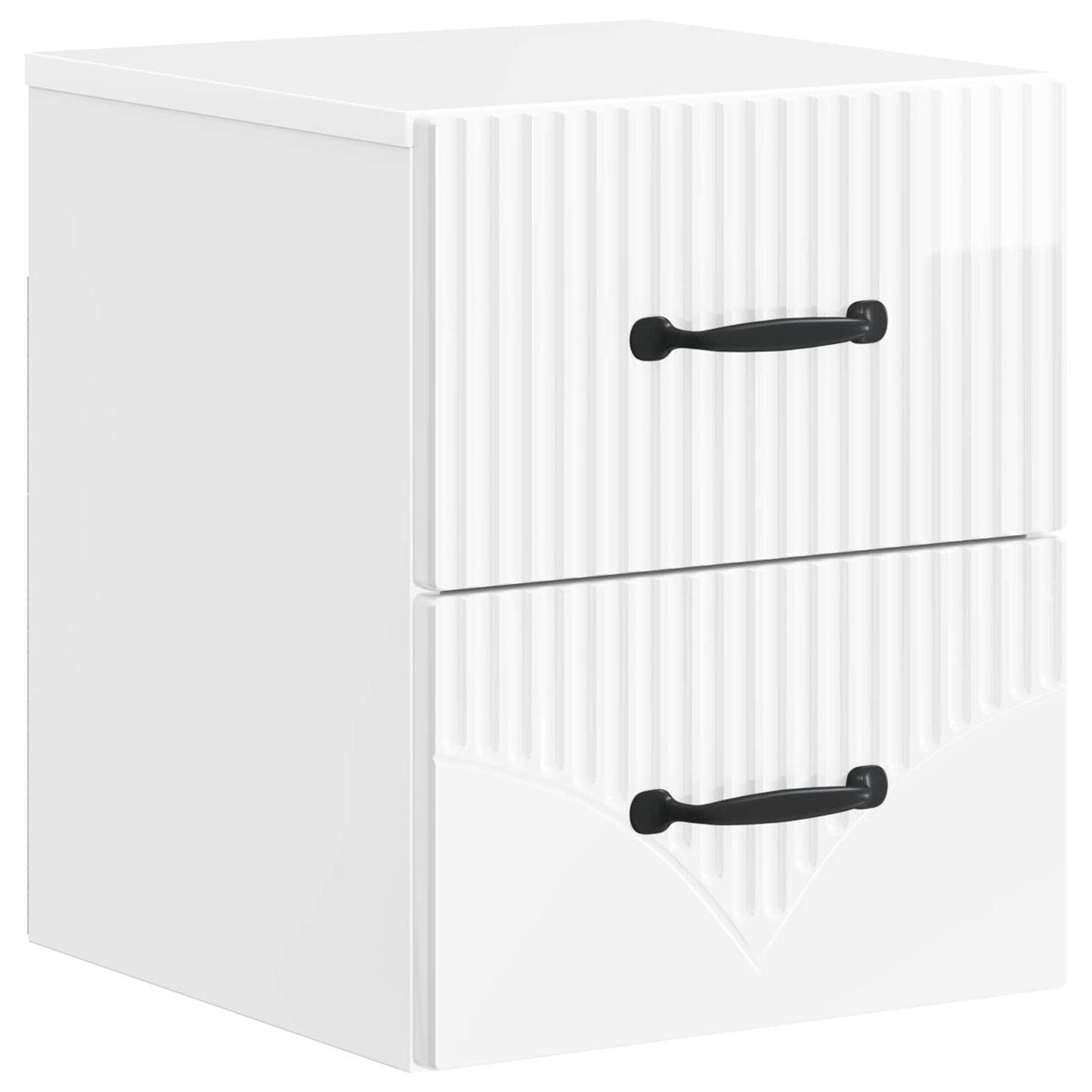 Mobiletto da notte a muro 2 pcs Bianco Lucido 34,5 x 33 x 40 cm | homemem39